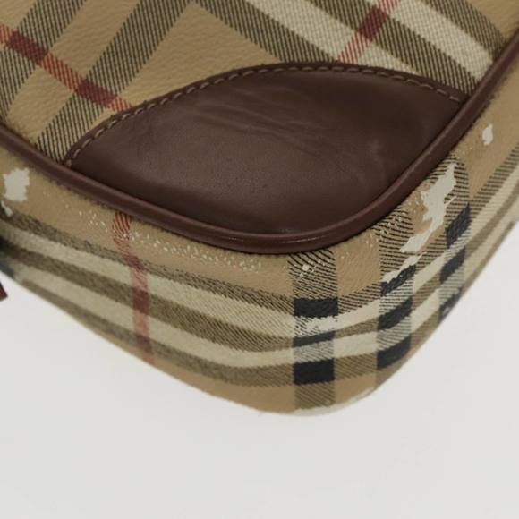 Burberrys Nova Check Hand Bag PVC Beige Gold Auth 101041 - Picture 14 of 16